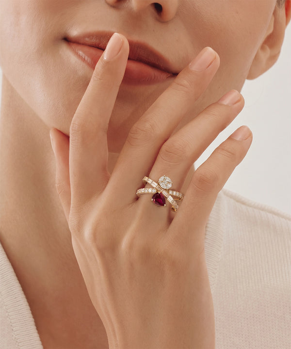 Aanika V. Ruby & Diamond Fashion Ring