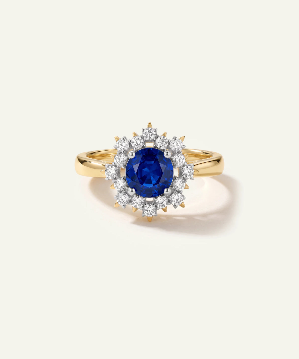 Aanika V® sapphire & diamond halo cluster ring at Valliani Jewelers