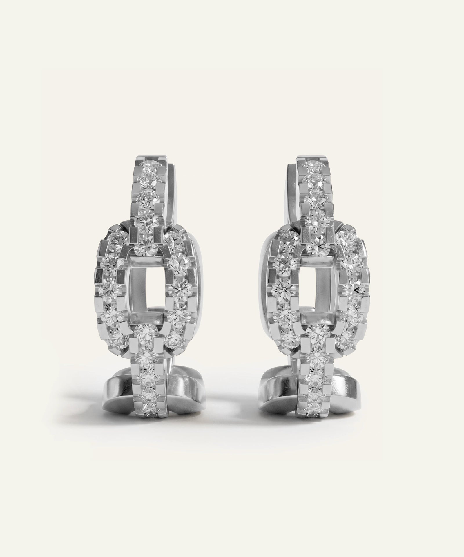 Bella by Ovani® Diamond Paperclip Huggie Hoops