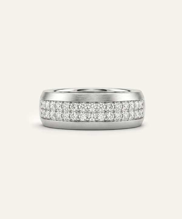 Link N Lock® Lab-grown Diamond 2-Row Channel Band