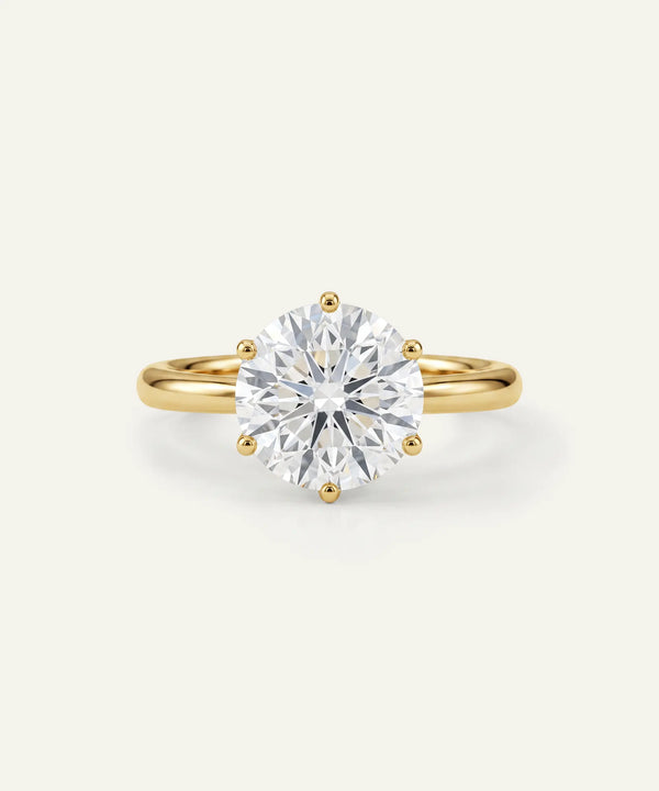 Novello Lab-grown Diamond Round Hidden Halo Engagement Ring