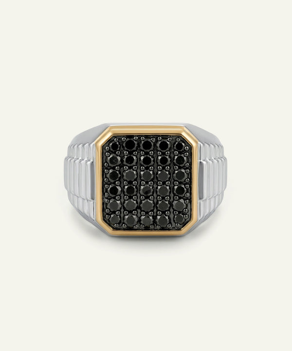 Link N Lock® Black Treated Diamond Composite Men's Ring - 1.25 Ct. T.W.