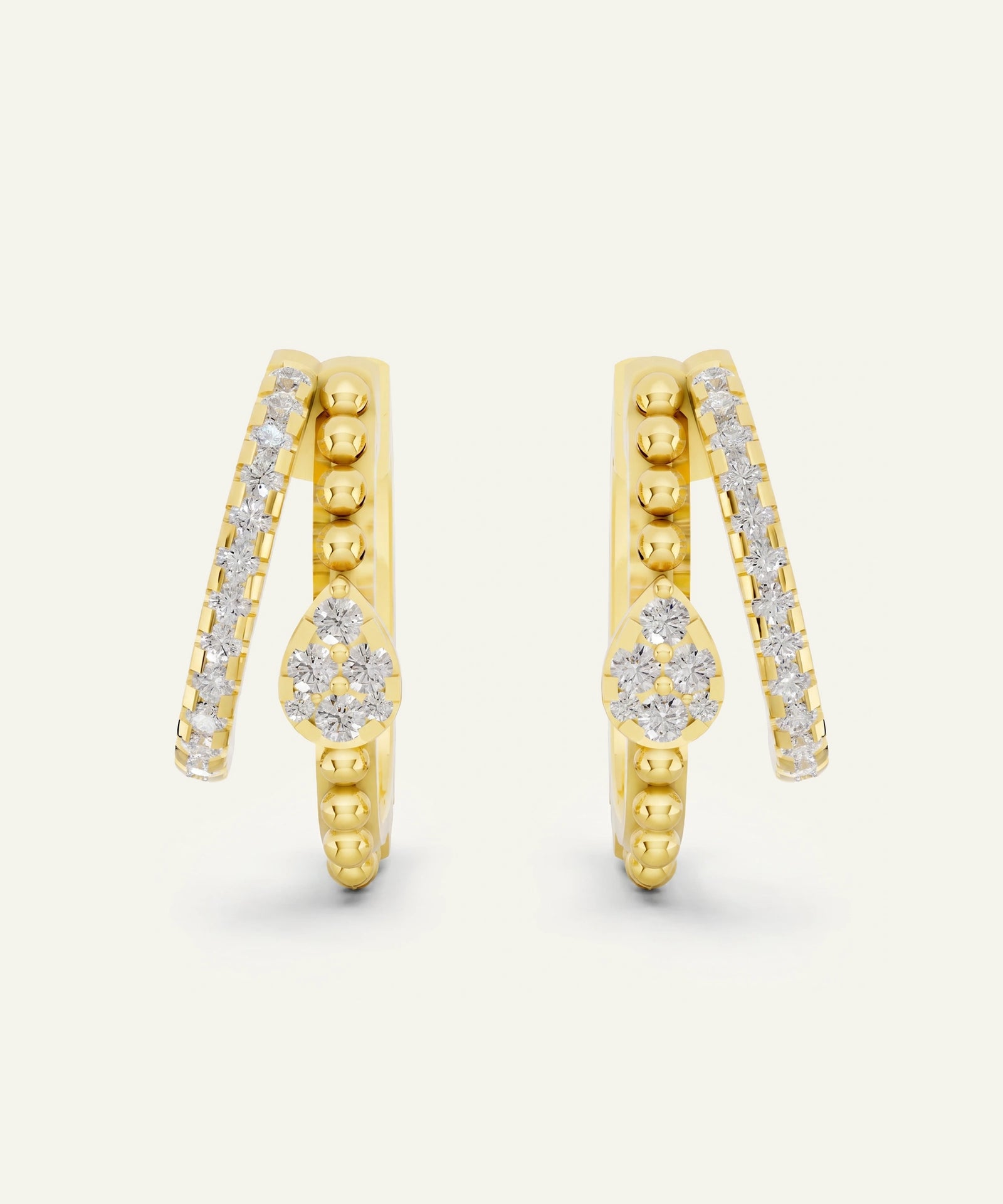Bella by Ovani® Diamond 2-Row Hoops