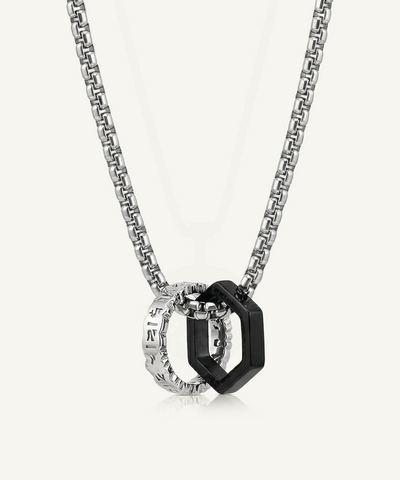 Necklace with a unique pendant on a white background