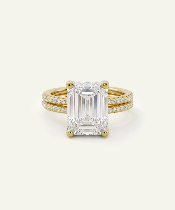 Ovani® Lab-grown Diamond Radiant Hidden Halo Bridal Set - Ct. T.W.