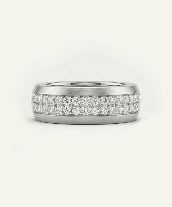 Link N Lock® Lab-grown Diamond 2-Row Channel Band