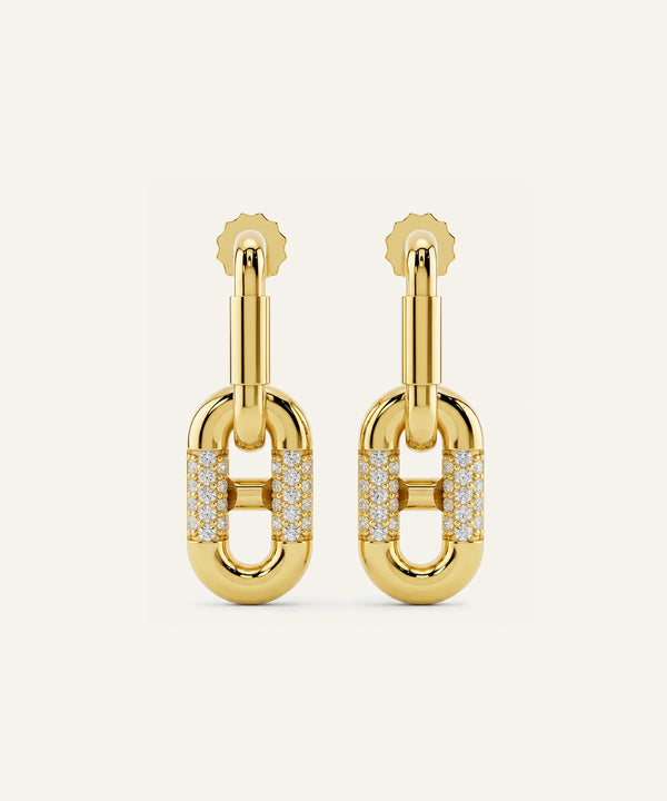 Bella by Ovani® Diamond Paperclip Dangling Earrings