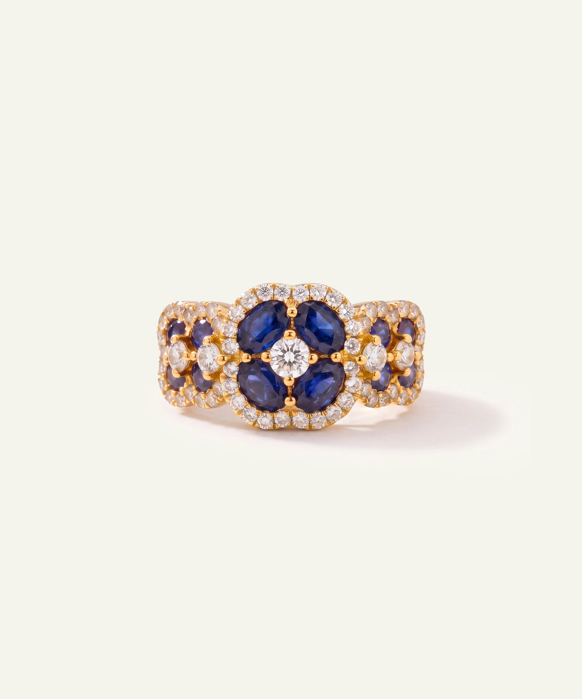 Aanika V® sapphire & diamond cluster ring at Valliani Jewelers