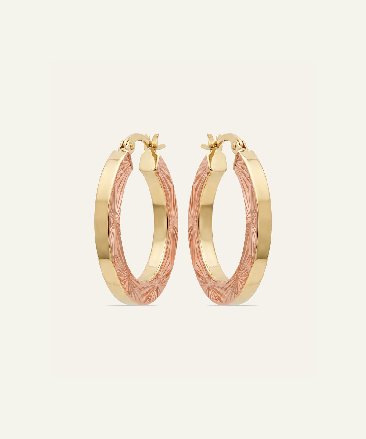 Oroventi Tri-color Round Hoops