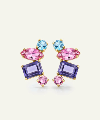 Love Spell® Lab-grown Diamond & Multicolor Stones Earrings