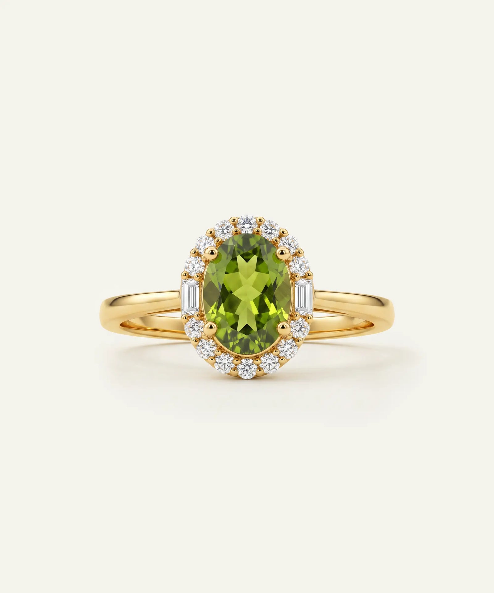 Love Spell® Peridot & Lab-grown Diamond Halo Ring