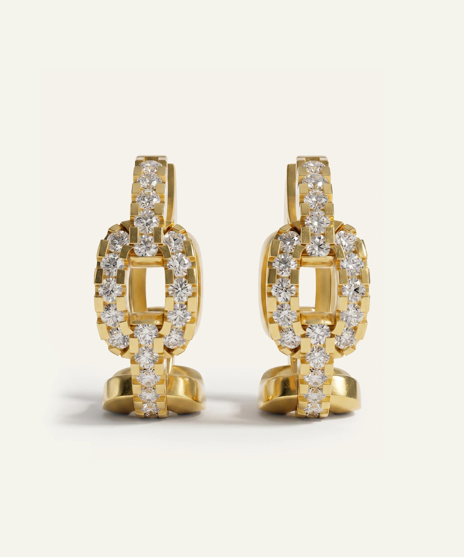 Bella by Ovani® Diamond Paperclip Huggie Hoops
