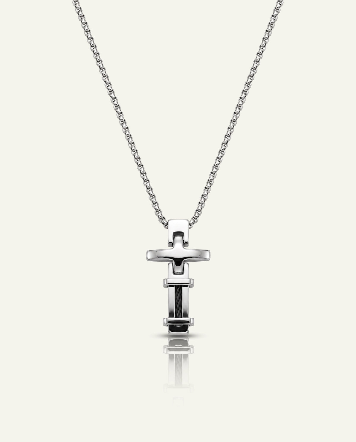 Link N Lock® Men's Classic Cable Cross Pendant