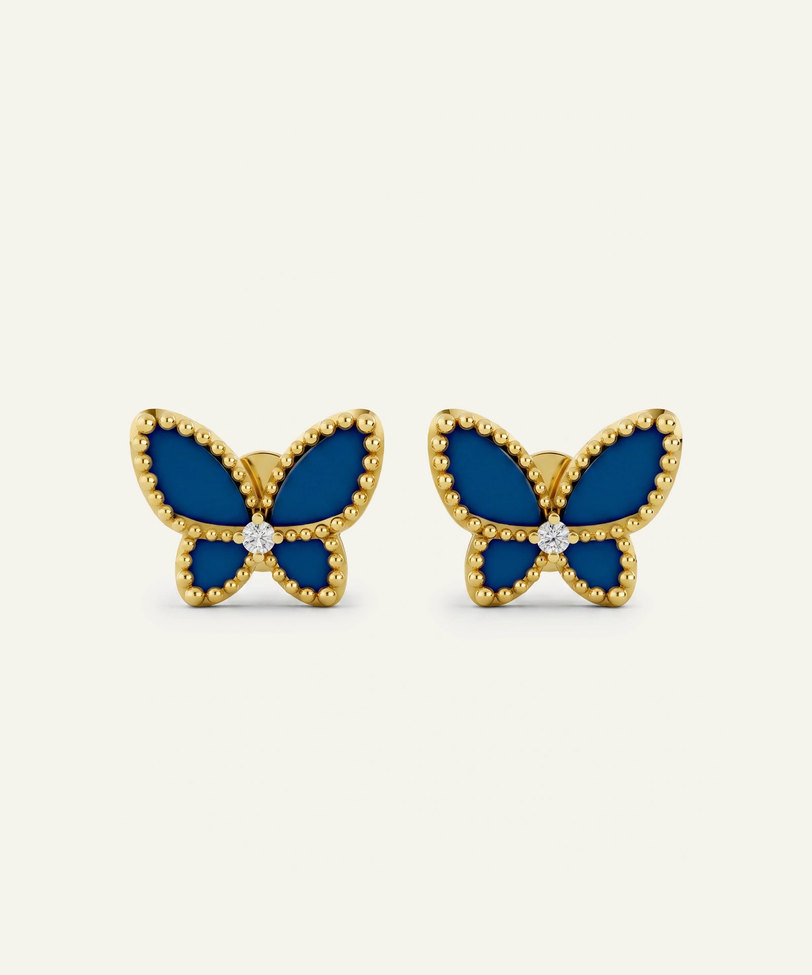 Bella by Ovani® Diamond Blue Lapis Butterfly Studs