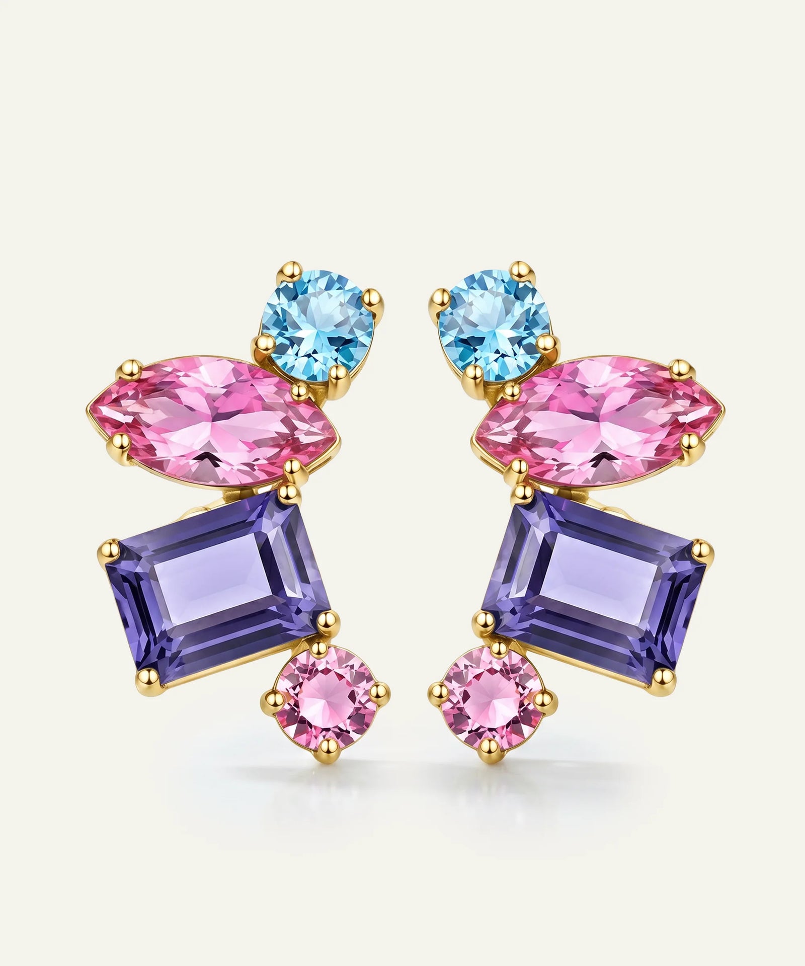 Love Spell® Lab-grown Diamond & Multicolor Stones Earrings