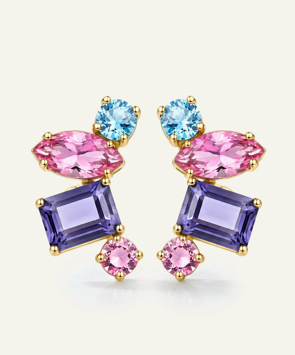 Love Spell® Lab-grown Diamond & Multicolor Stones Earrings