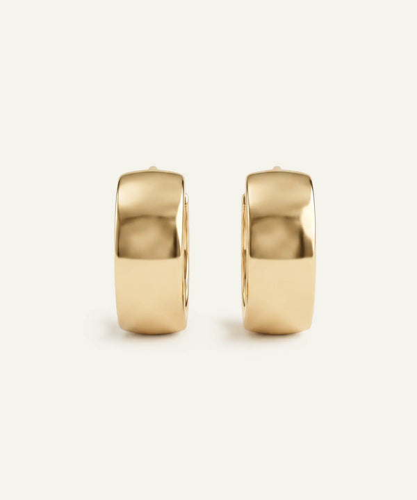 Oroventi Wide Flat Hoops