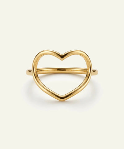 Oroventi 14K Yellow Gold Open Heart Ring at Valliani Jewelers