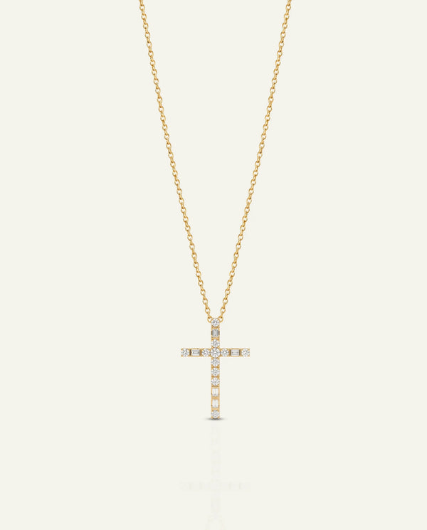 Novello Lab-grown Diamond Cross Pendant
