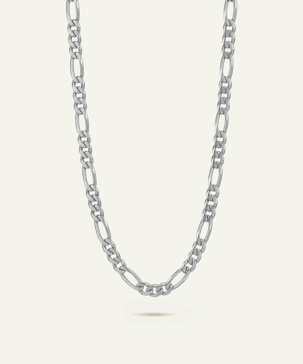 Link N Lock® Men's Sterling Silver Figaro Chain