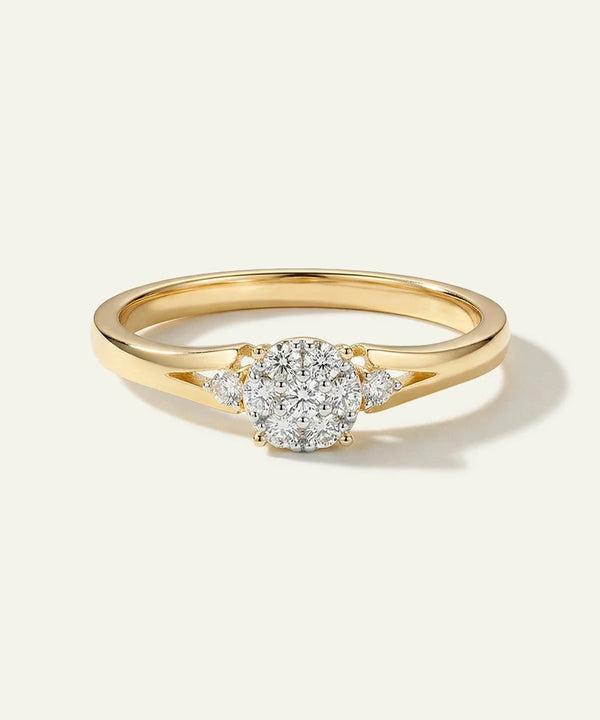 Love Spell® Lab-grown Diamond Round Cluster Ring - 0.10 Ct. T.W.