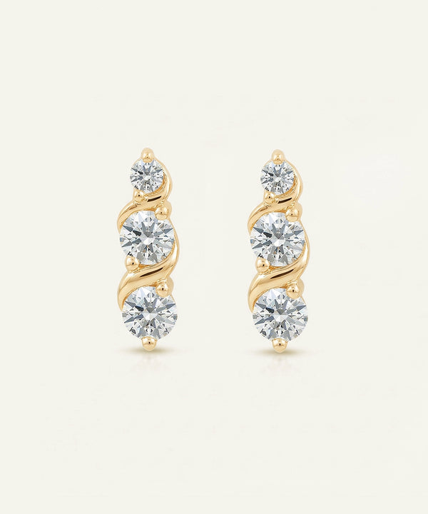 Love Spell® Lab-grown Diamond Journey Earrings - 0.50 Ct. T.W.