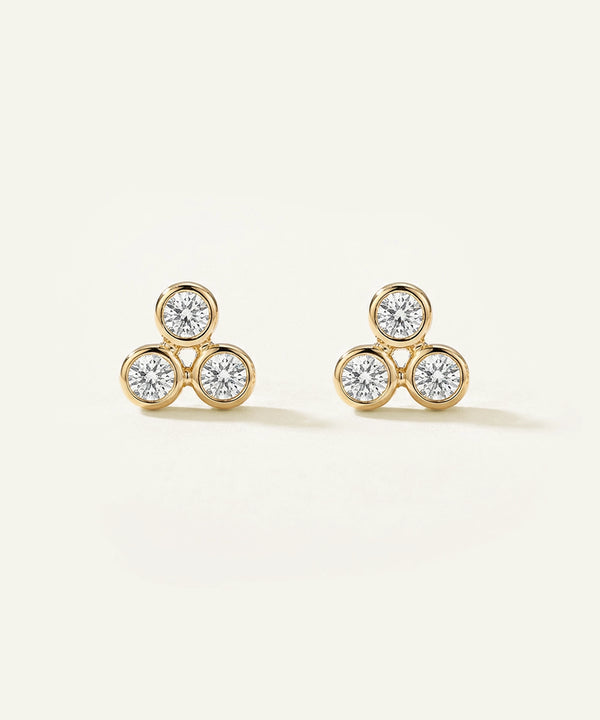 Love Spell® Lab-grown Diamond 3-Stone Stud Earrings - 0.5 Ct. T.W.