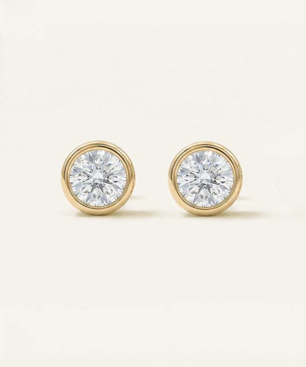 Love Spell® Lab-grown Diamond Round Bezel Studs - 0.75 Ct. T.W.