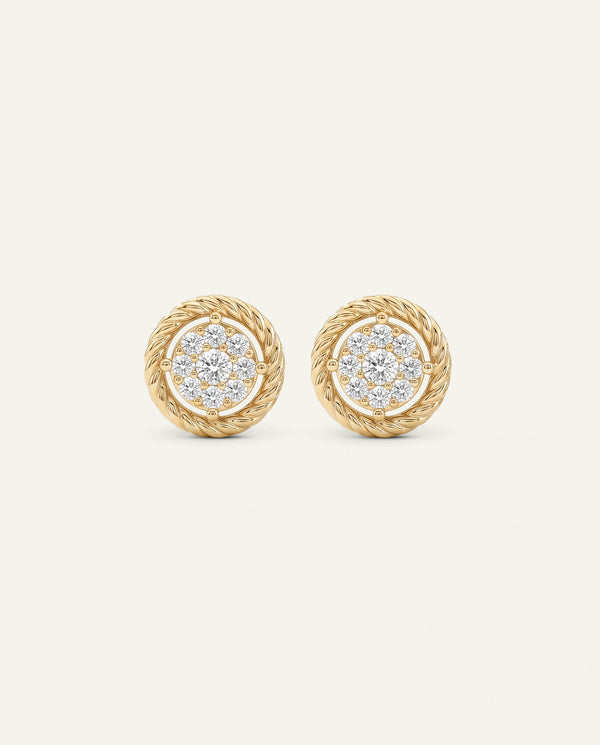 Love Spell® Lab-grown Diamond Round Cluster Studs
