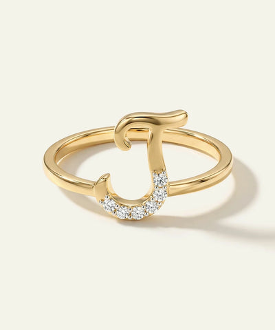 Love SpellÂ® Lab-Grown Diamond Initial Ring in Sterling Silver