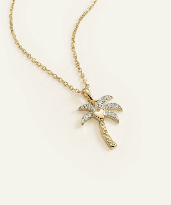 Love Spell® Lab-grown Diamond Palm Tree Pendant - 0.10 Ct. T.W.