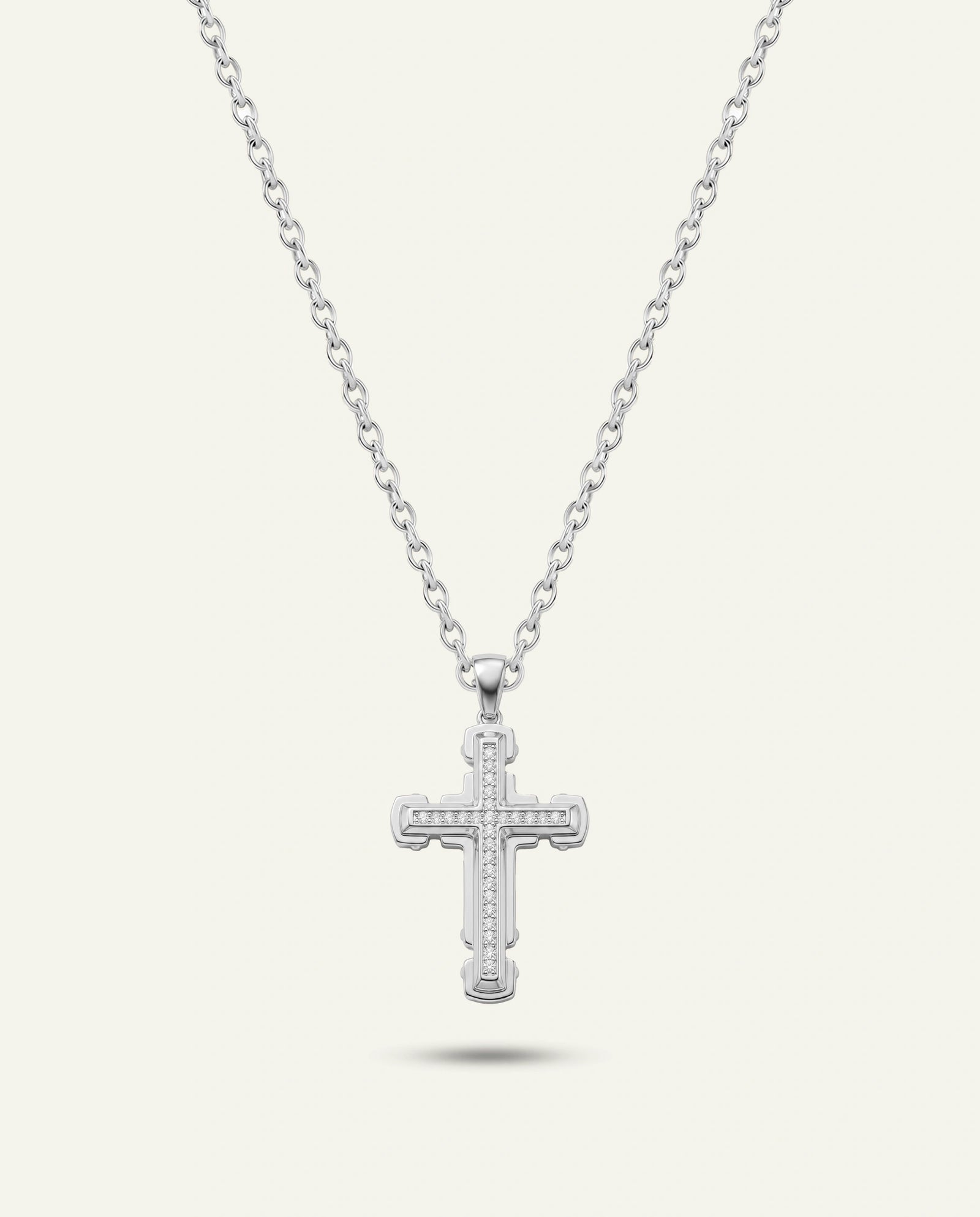 Link N Lock® Lab-grown Diamond Cross Pendant