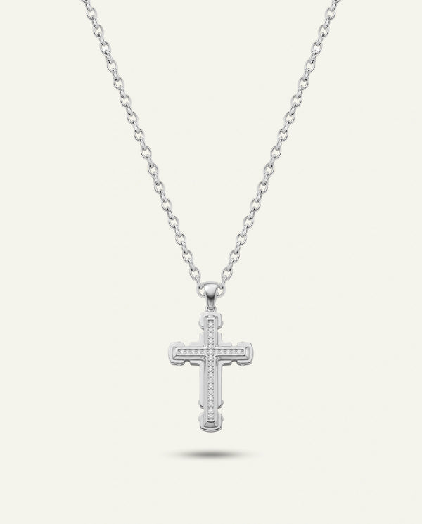 Link N Lock® Lab-grown Diamond Cross Pendant