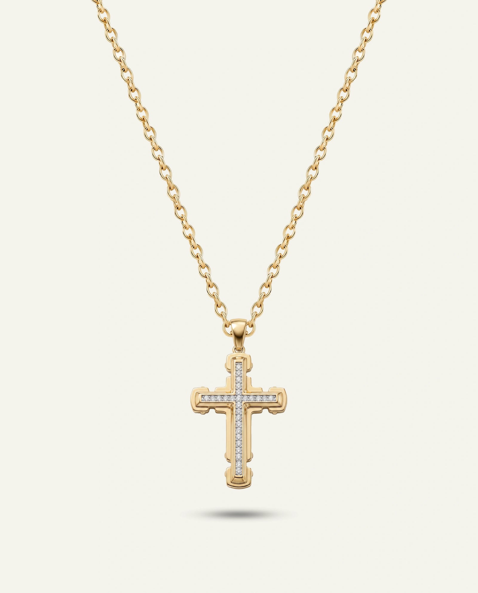 Link N Lock® Lab-grown Diamond Cross Pendant