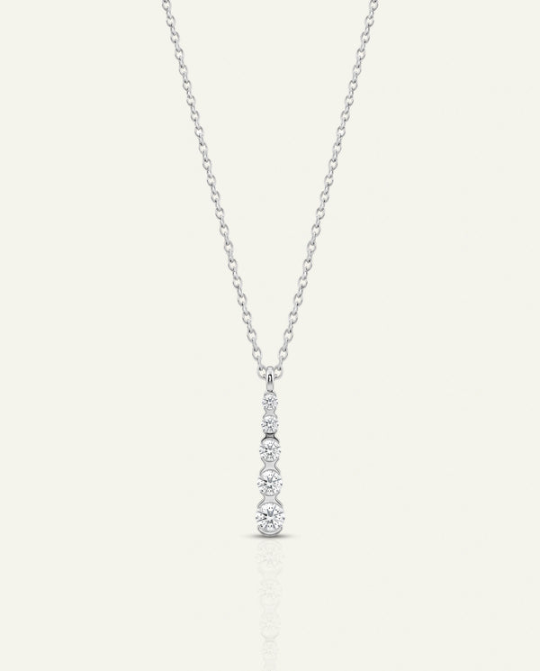 Love Spell® Lab-grown Diamond 5-Stone Journey Pendant