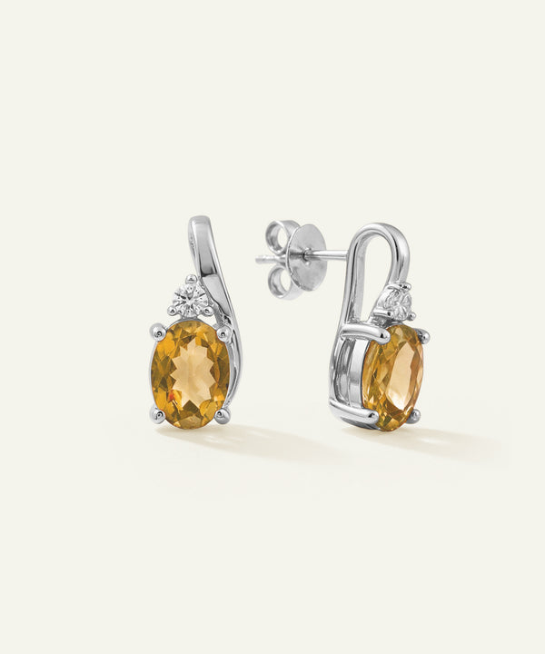 Love Spell® Lab-Created Citrine & Lab-Grown Diamond Earrings