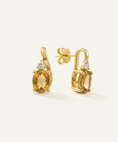 Love Spell® Lab-Created Citrine & Lab-Grown Diamond Earrings