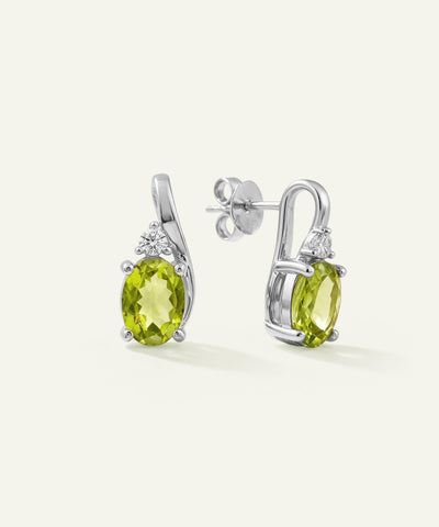 Love Spell® Lab-Created Peridot & Lab-Grown Diamond Earrings - alternate view