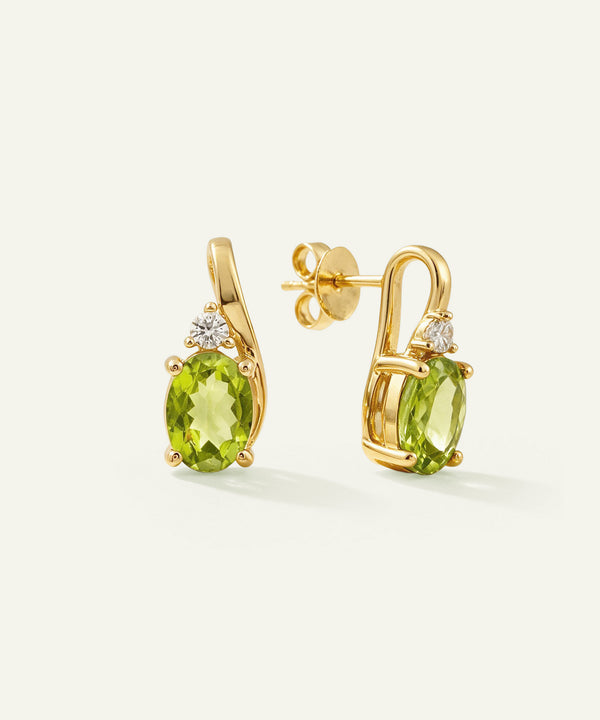 Love Spell® Lab-Created Peridot & Lab-Grown Diamond Earrings