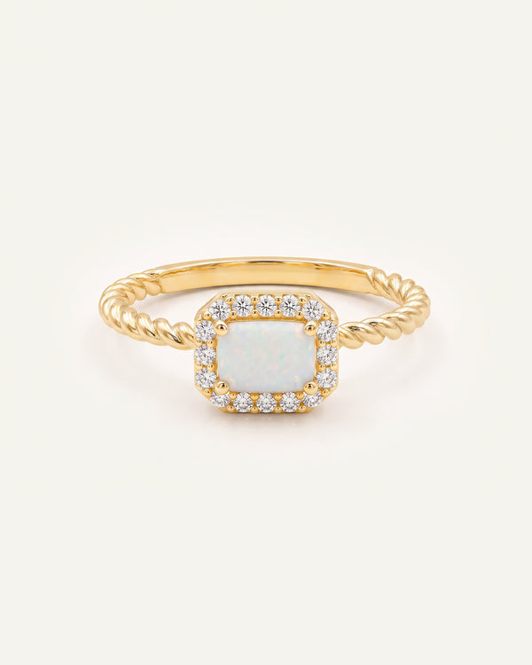 Love Spell® Opal & Lab-Grown Diamond Halo Ring
