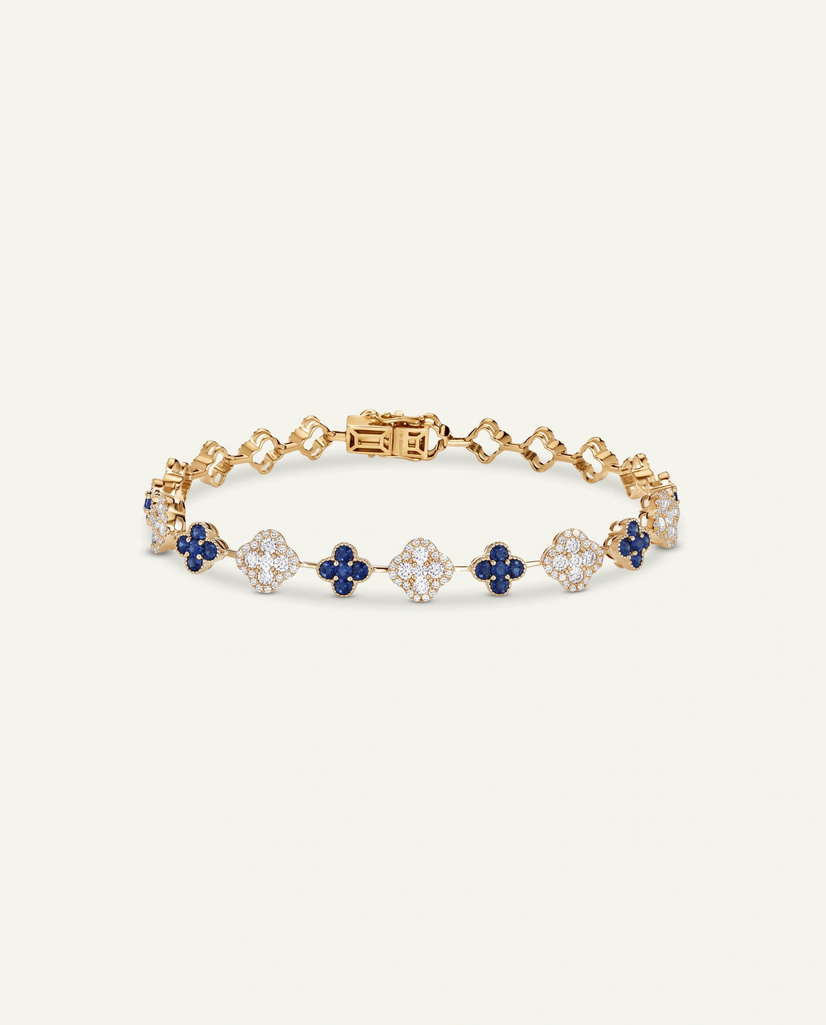 Aanika V. Sapphire & Diamond Flower Bracelet