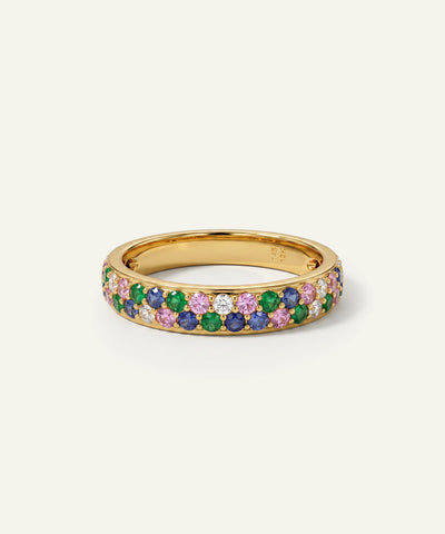 Aanika V. Multicolor Gemstone Band