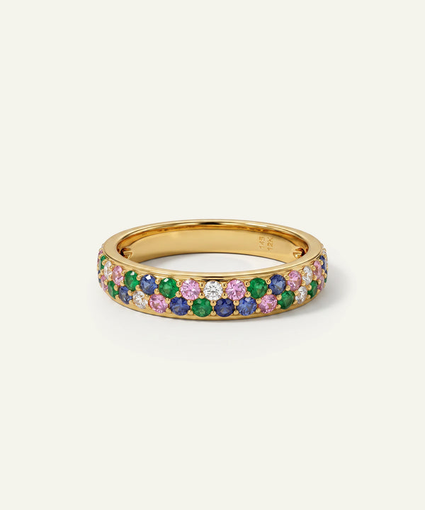 Aanika V. Multicolor Gemstone Band