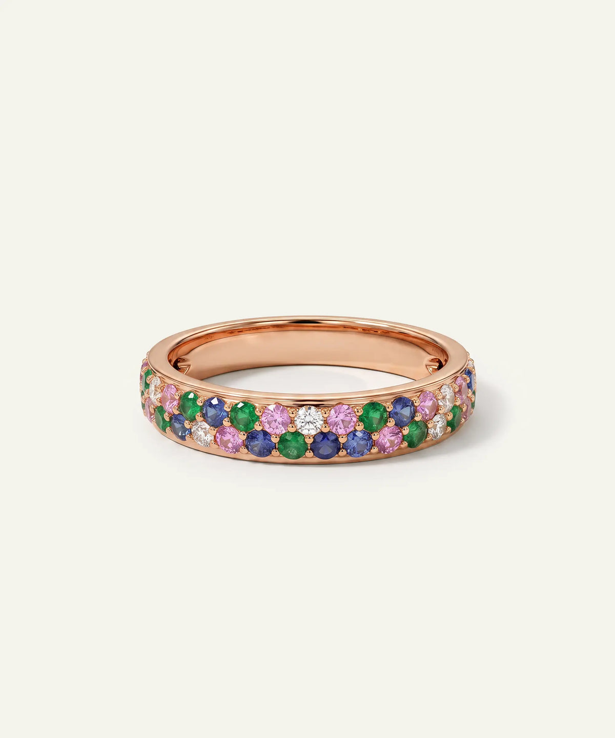 Aanika V® natural ruby & diamond band - alternate product view