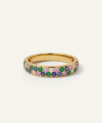 Aanika V. Multicolor Gemstone Band