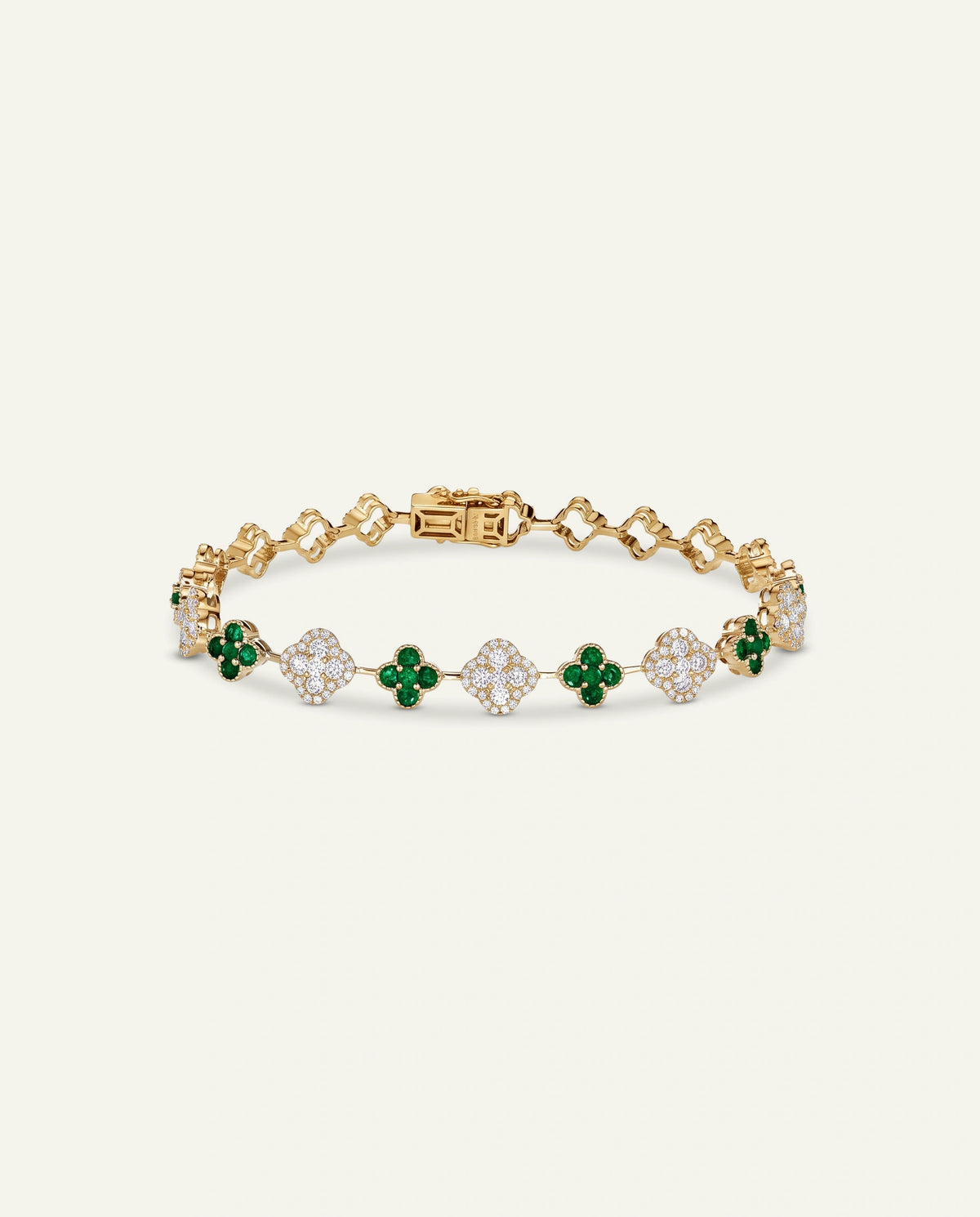 Aanika V® emerald & diamond floral bracelet at Valliani Jewelers