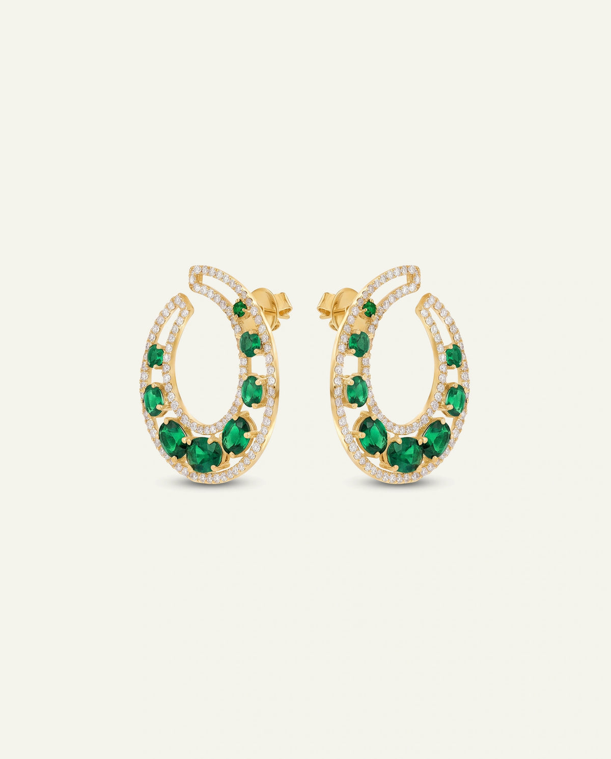 Aanika V® emerald & lab-grown diamond stud earrings at Valliani Jewelers
