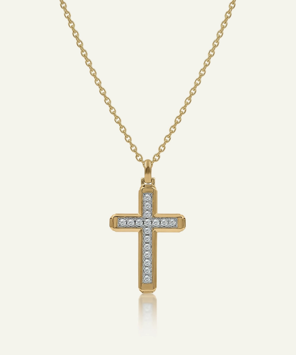 Link N Lock® Lab-grown Diamond Cross Pendant