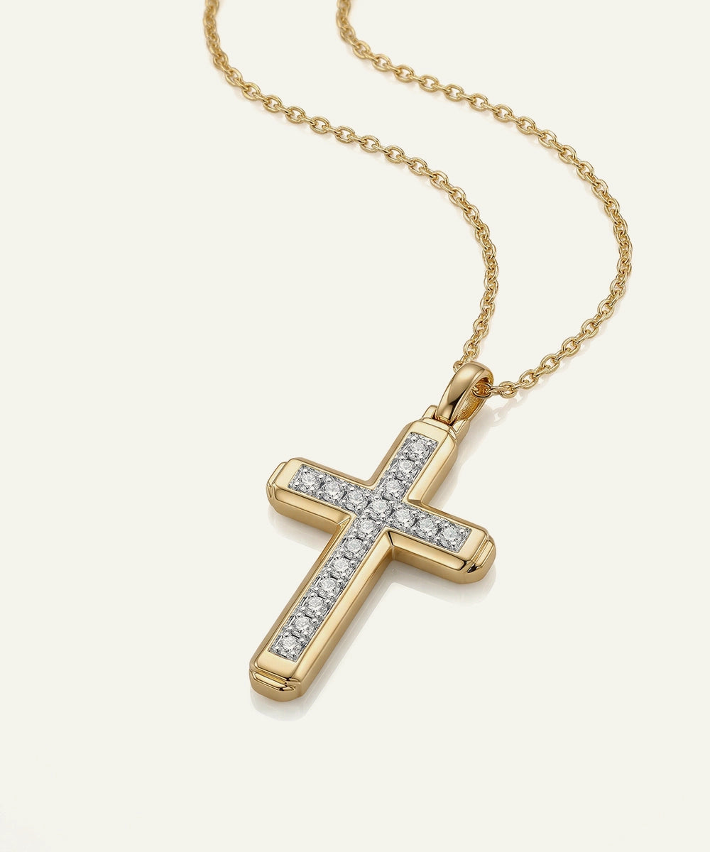 Link N Lock® Lab-grown Diamond Cross Pendant