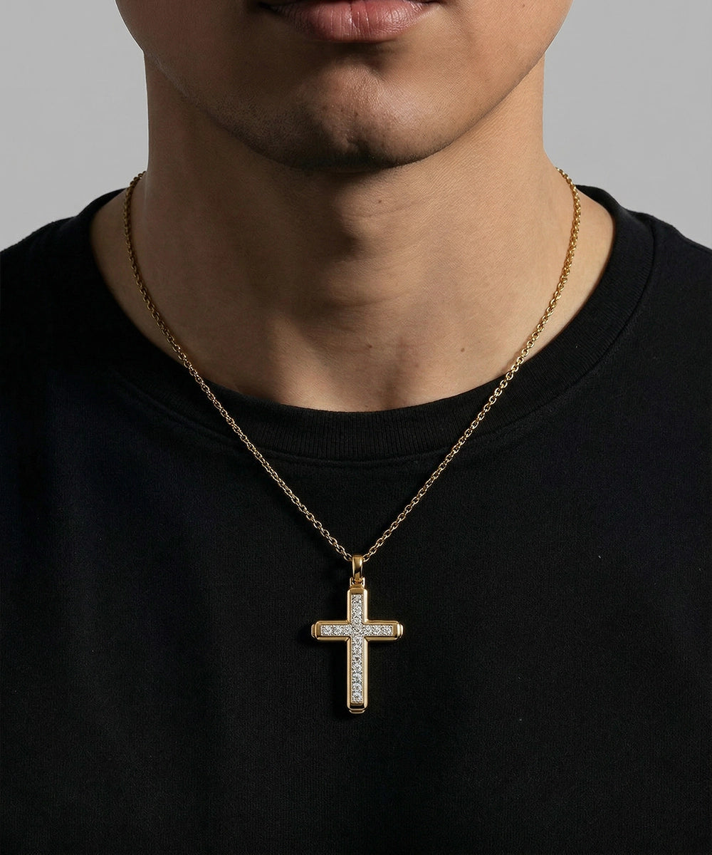 Link N Lock® Lab-grown Diamond Cross Pendant
